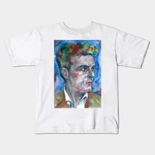 LUDWIG WITTGENSTEIN watercolor portrait .7 Kids T-Shirt